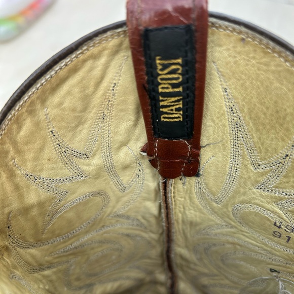 Dan Post Rich Brown Western Boots - Picture 10 of 16